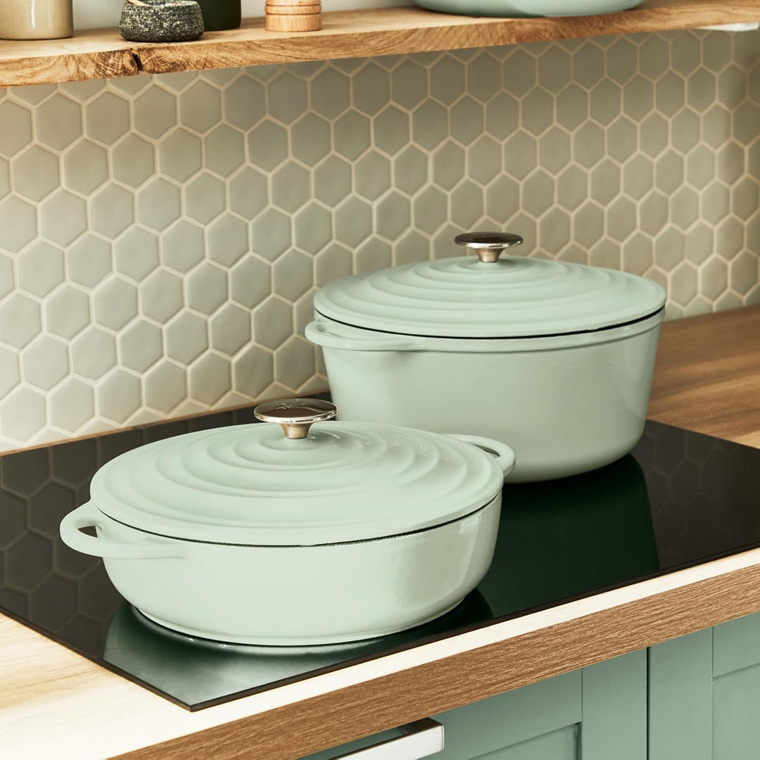 Tefal E25872 LOV Servierpfanne 28 cm | wiedergewonnenes Gusseisen | optimale Wärmespeicherung | für