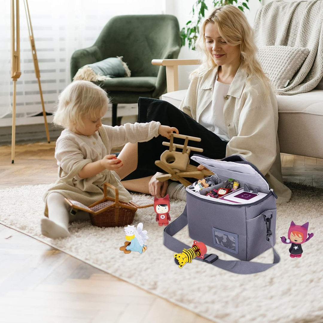 Tasche Kindergepäck viel Platz für Toniebox Figuren Tigerbox Transport Folie Hörfiguren Musikboxen M