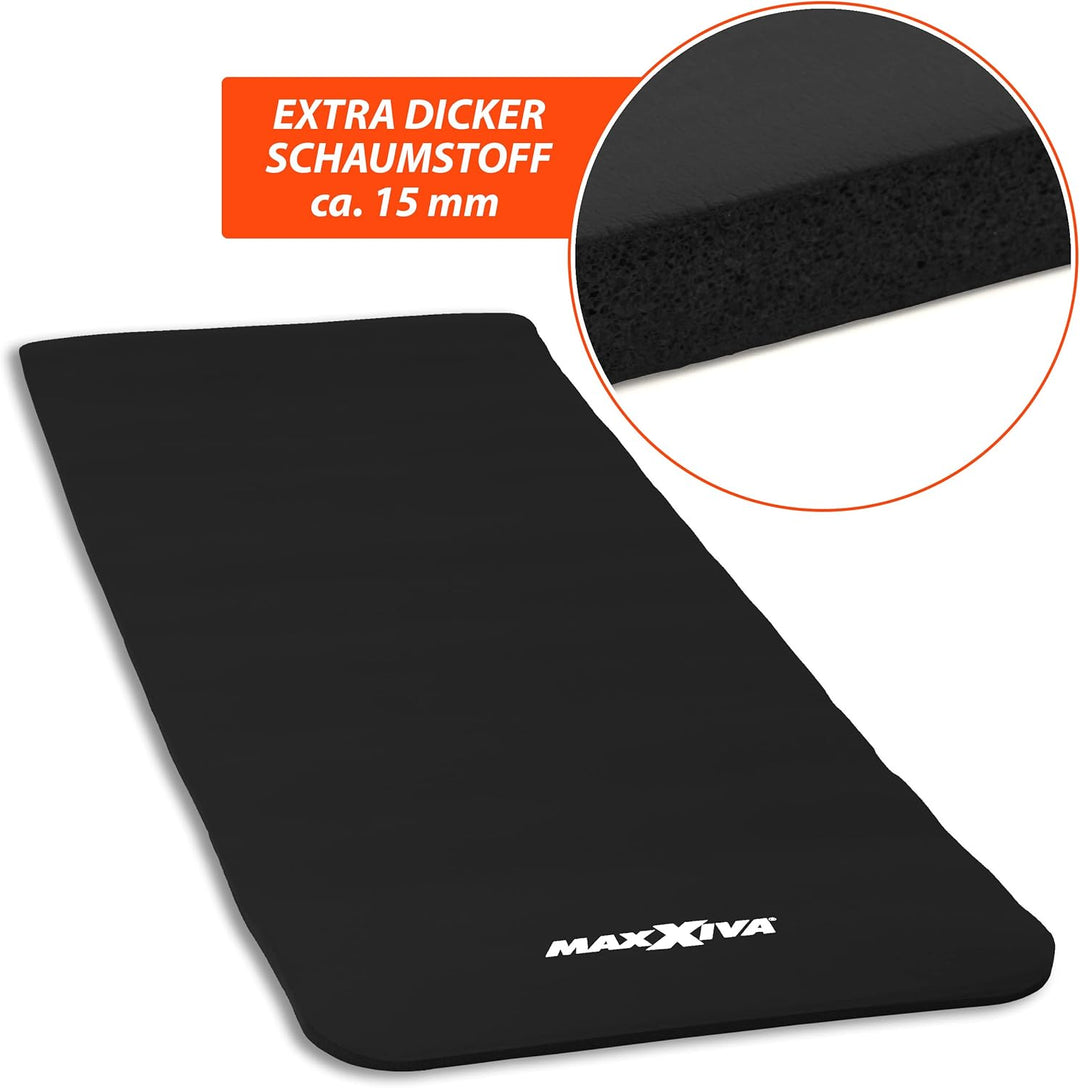 MAXXIVA® Yogamatte - 190x60x1,5 cm oder 190x100x1,5 cm, mit Tragegurt, Phthalatfrei, Rutschfest, Far