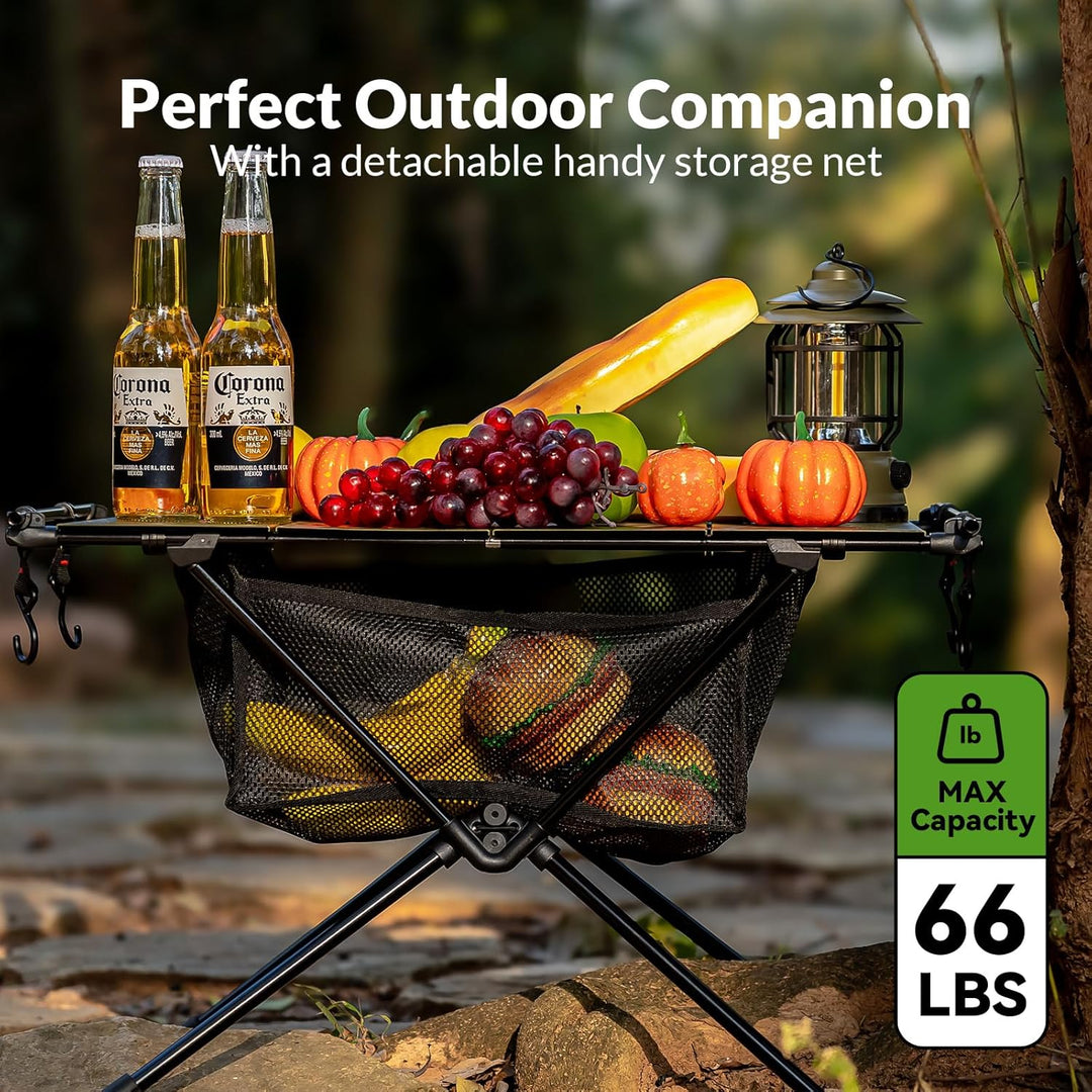 Campingtisch Klappbar,Aluminium Klapptisch Camping Tisch mit Tragetasche und Netztasche,Ultraleicht