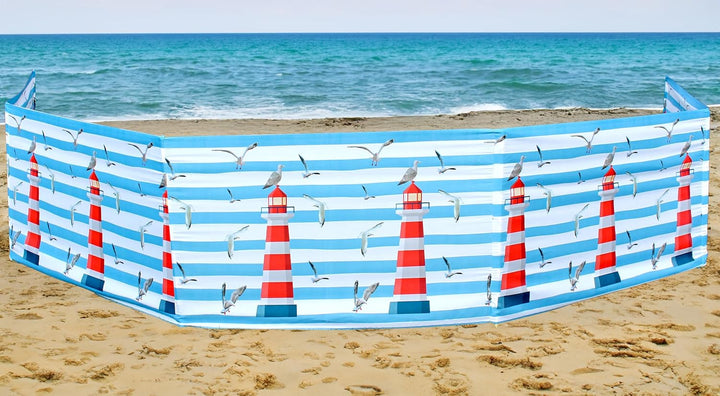 Windschutz Strand, Sichtschutz für Strand, Garten und Camping, Strandwindschutz, Strandzaun Laterne/