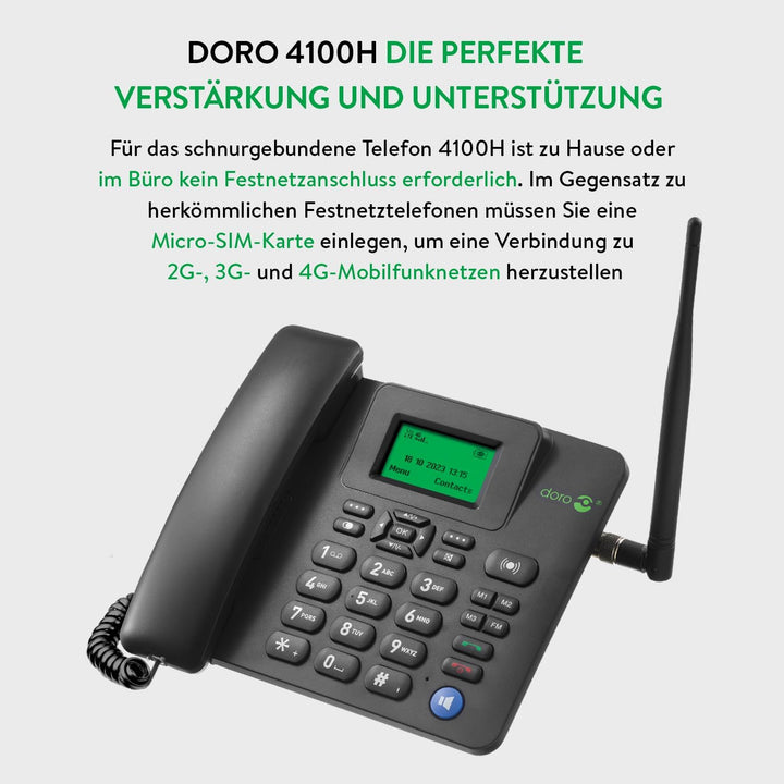 Doro 4100H, Tischtelefon (4G / LTE) kein Festnetzanschluss