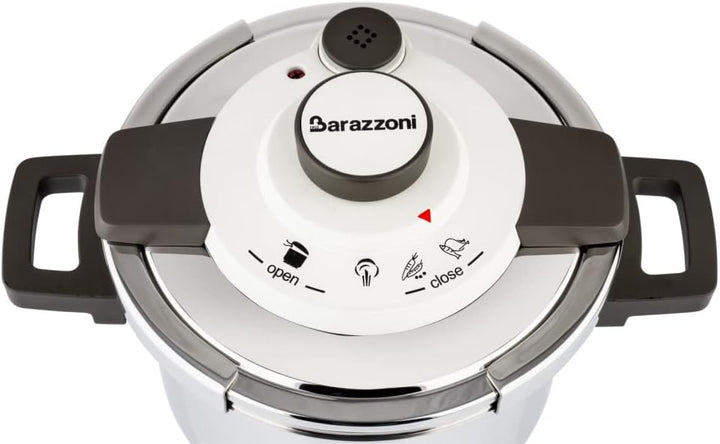 Barazzoni Facile Schnellkochtopf Easy Dual System einfach, Fassungsvermögen 4,5 l, Ø 22 cm, Edelstah