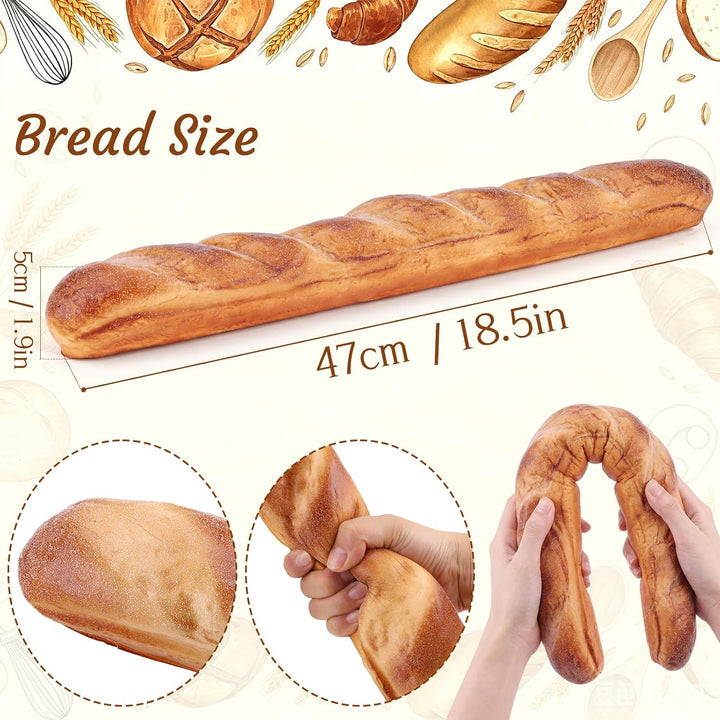 Gresorth 47cm Künstliche Lang Brot Requisite Gefälschte Baguette Simulation Lebensecht Nachspeise fü