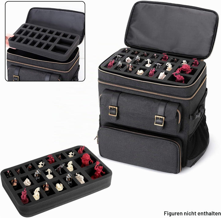 Trunab Rucksack für DND RPG Tabletop Adventurer’s Travel Game, Tasche für Battle Mat, Kompatibel mit