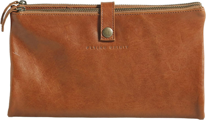 Clairefontaine 930031C Schlampermäppchen (Flying Spirit aus Lammleder, flach, 27 x 23,6 x 2,8 cm, 2