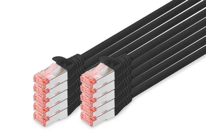 DIGITUS LAN Kabel Cat 6 - 5m - 10 Stück - RJ45 Netzwerkkabel - S/FTP Geschirmt - Kompatibel zu Cat 6