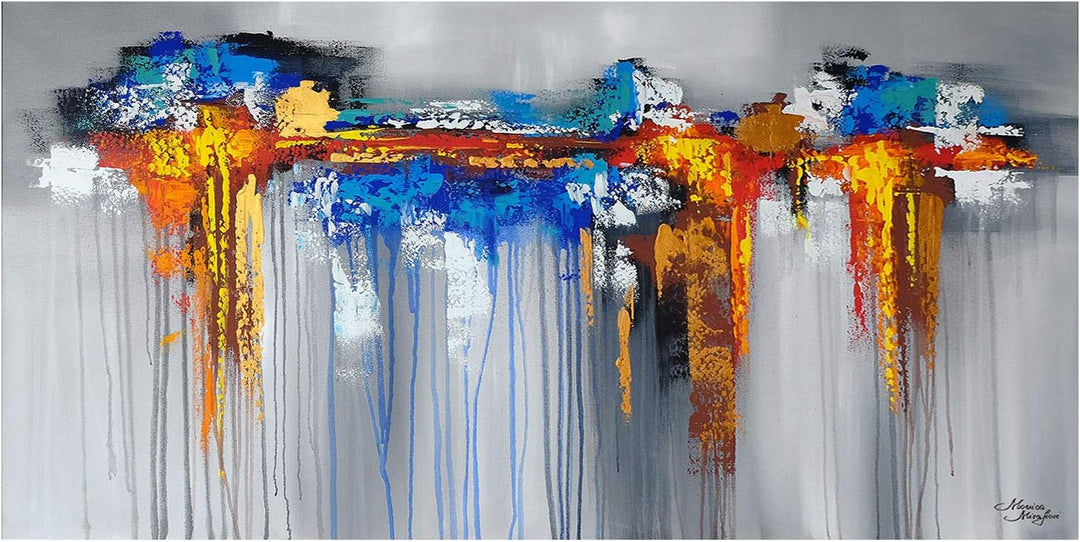 Monica Mirafiori I 100% HANDGEMALT I Gemälde Mirage 100x50cm | Gemälde Handgemalt | Acrylgemälde | S