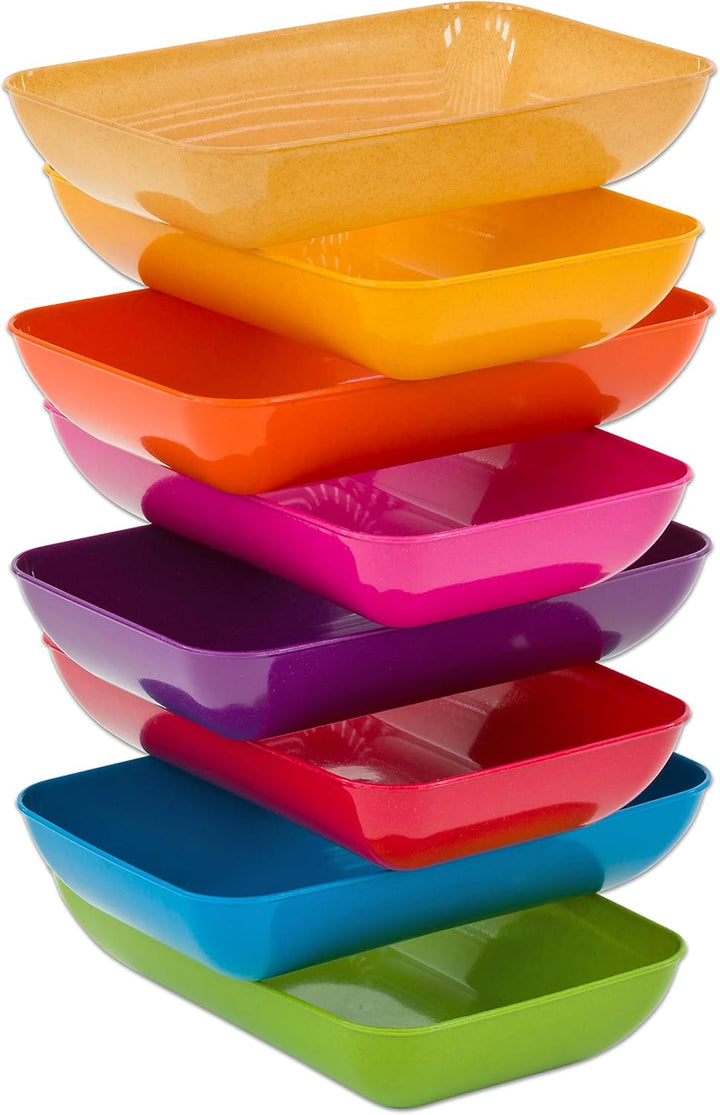 Betzold Materialschalen-Set aus treeNside-Material – 6er-Set Bastelschalen für Kita Farbset 1 Gross,