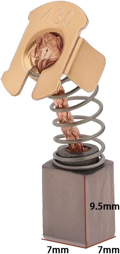 4 Stück Kohlebürsten für Elektrowerkzeuge Ersatz-Motorbürsten 7 Mm X 7 Mm X 9,5/12 Mm Kompatibel mit