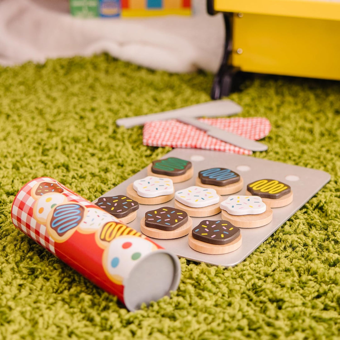 Melissa & Doug 4074 Gebäck-Set aus Holz (30 Teile) Plätzchen-Set, Plätzchen-Set