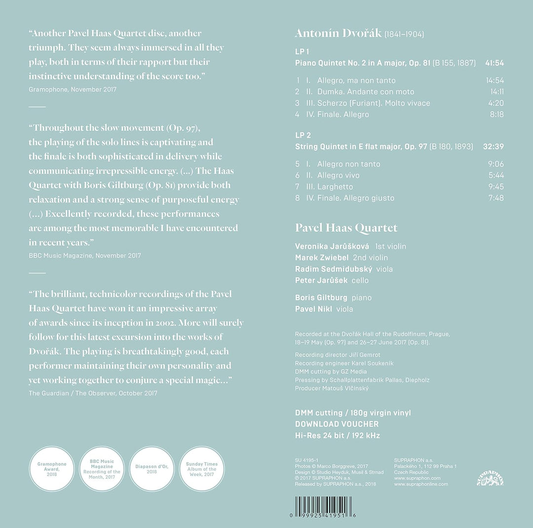 Dvorak: Streichquintette - Op. 81 &amp; 97 DoLP, 180 gr, DMM], Vinyl