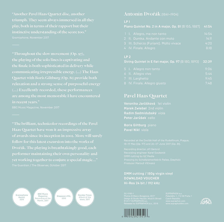 Dvorak: Streichquintette - Op. 81 &amp; 97 DoLP, 180 gr, DMM], Vinyl