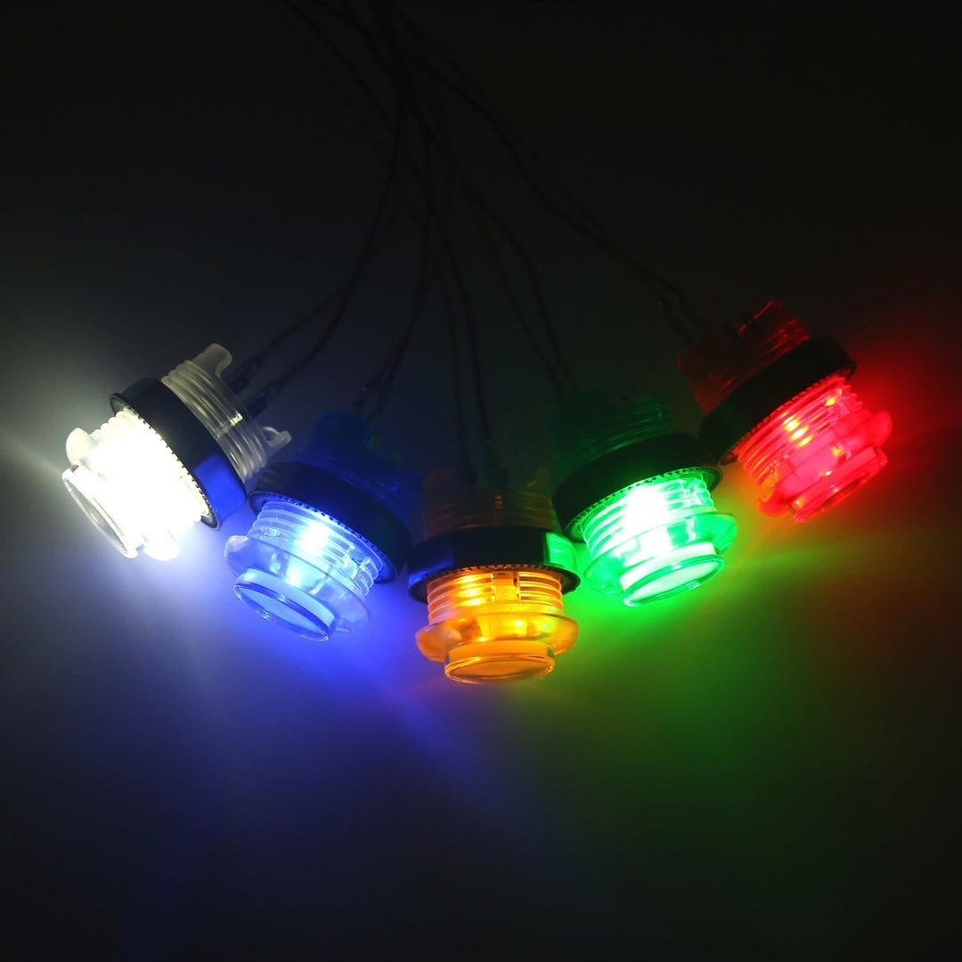 EG STARTS 1 Spieler USB LED Encoder zu PC-Spiele Blaue Aufkleber Controller + 10x LED beleuchtet Tas
