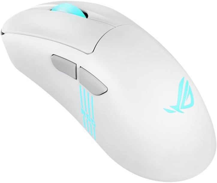 ASUS ROG Keris II Origin White Wireless RGB Gaming-Maus (ergonomisch, FPS Esport 65g leicht, ROG Aim
