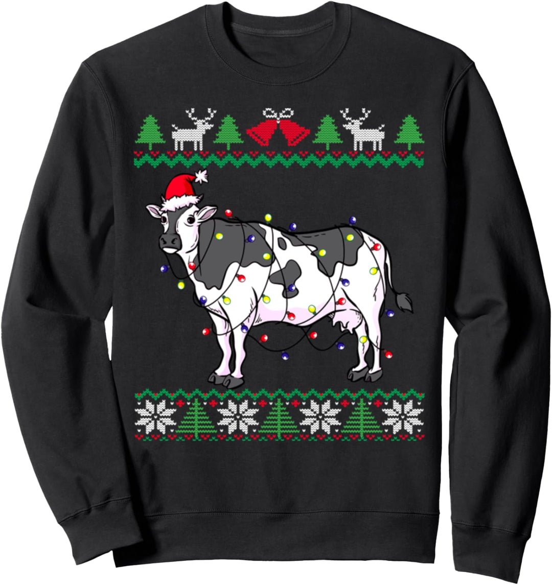 Lustige Kuh Ugly Christmas Sweater Sweatshirt