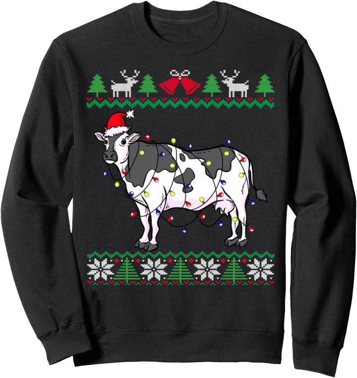 Lustige Kuh Ugly Christmas Sweater Sweatshirt