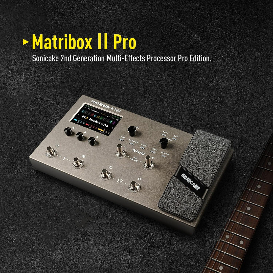SONICAKE Multi Effekte mit Expression Pedal Guitar Bass Amp Modeling IR Cabinets Simulation FX Loop