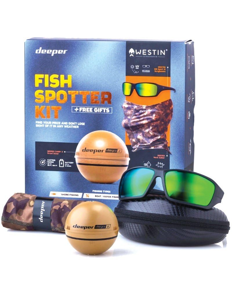 Deeper Fish Spotter Kit Limited Edition - Echolot Set, Angelset für Uferangler, Sonar