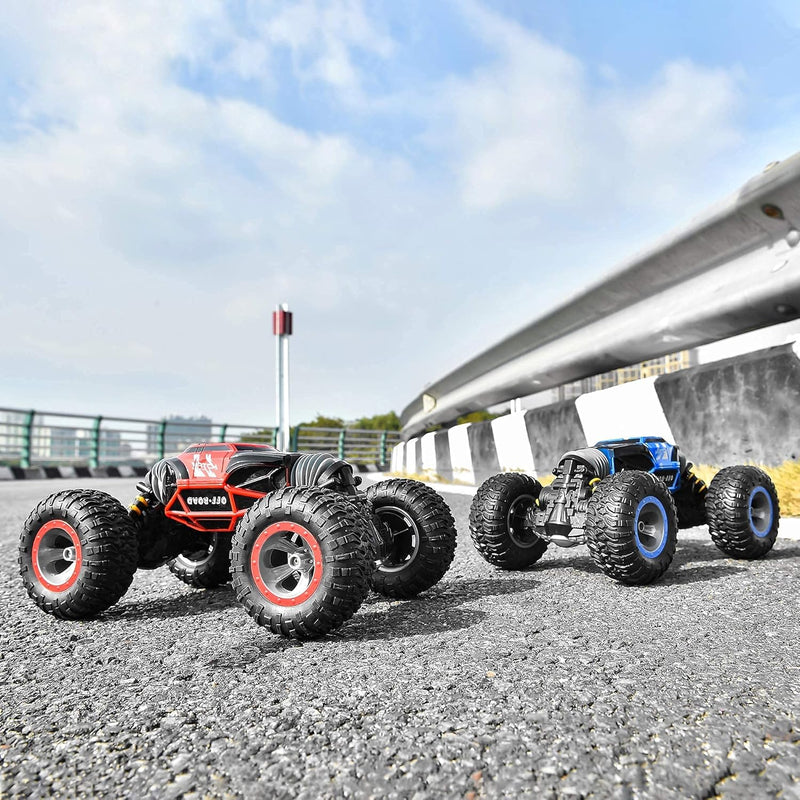 BEZGAR TD141 Ferngesteuertes Auto - 4WD 2.4GHz RC Auto für Kinder, Verwandeln Auto Spielzeug Stunt c