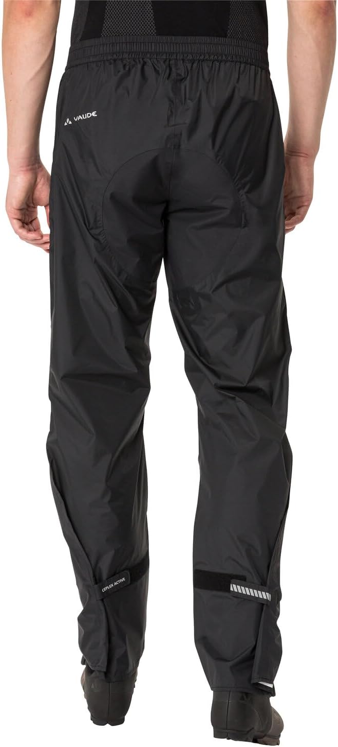 VAUDE Regenhose Herren Drop Pants lI, wasserdichte Outdoorhose für Fahrrad, leichte Überhose, atmung