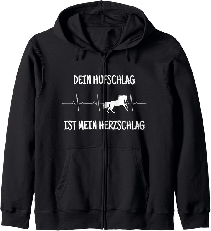 Dein Hufschlag ist mein Herzschlag t-shirt Mädchen Pferd Kapuzenjacke
