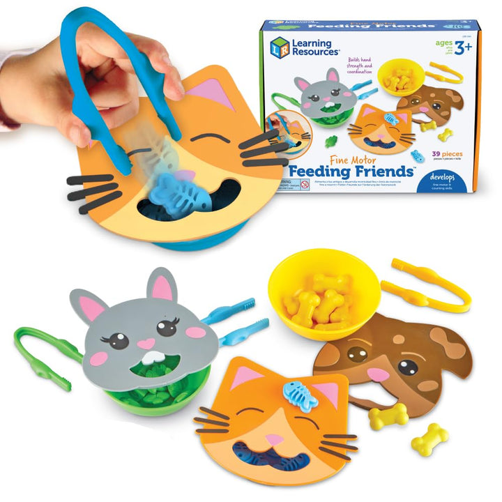 Learning Resources Feinmotorische Tierfütterung, Spielzeug für 3-jährige Jungen und Mädchen, Montess