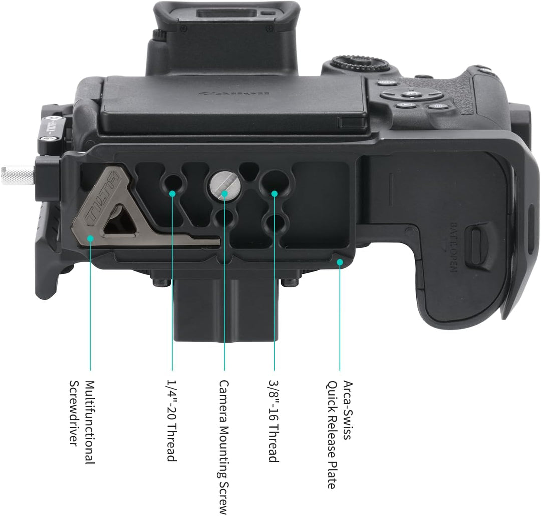 Tilta R7 Käfig, kompletter Kamerakäfig kompatibel mit Canon R7 mit EF-R Mount Adapter Unterstützung