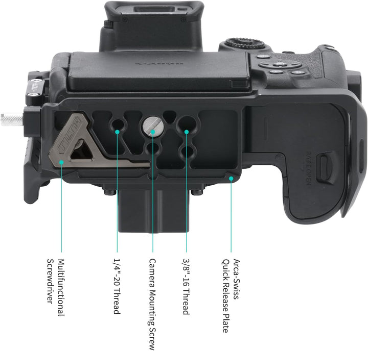 Tilta R7 Käfig, kompletter Kamerakäfig kompatibel mit Canon R7 mit EF-R Mount Adapter Unterstützung
