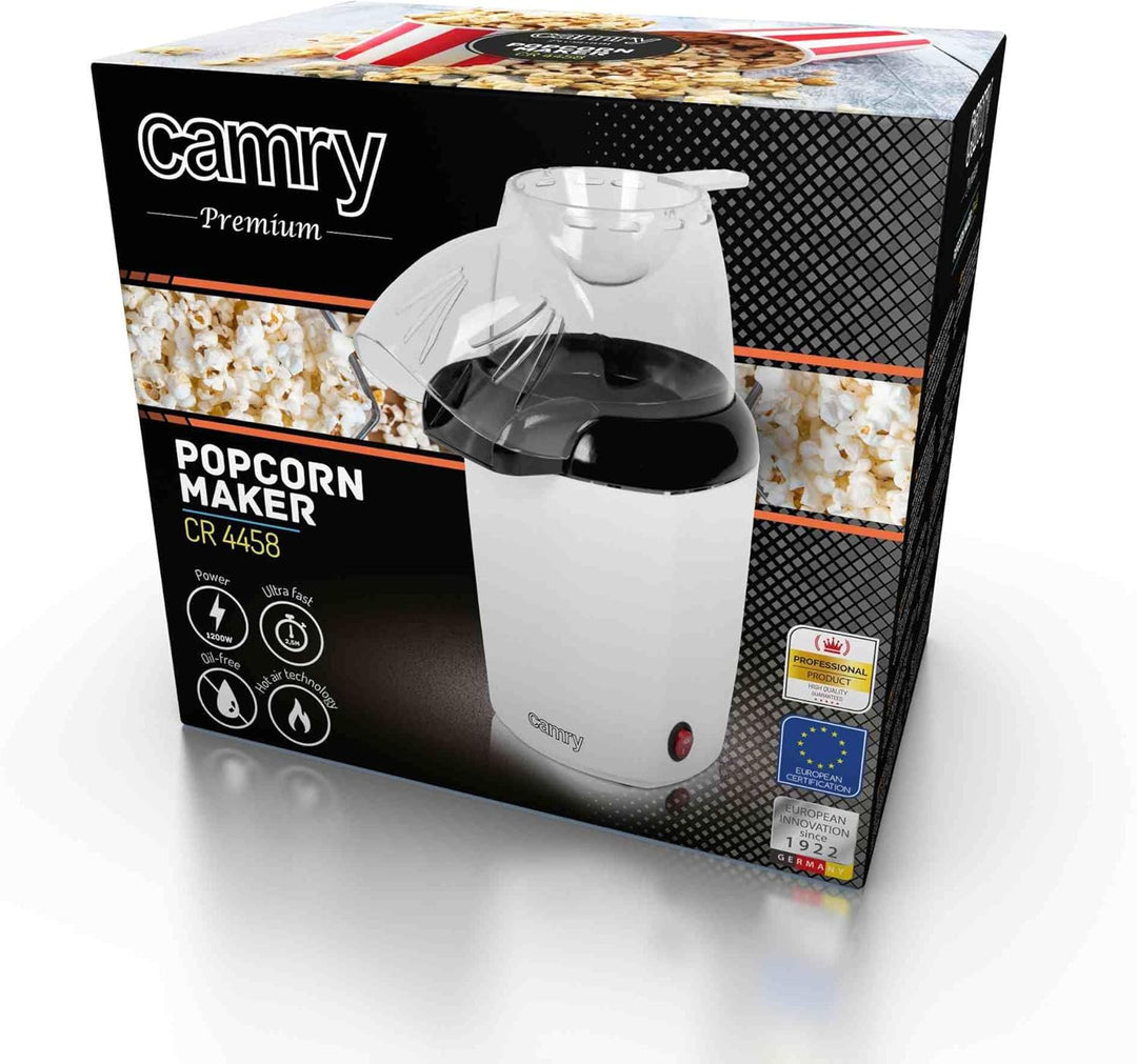 Camry CR 4458 CR4458 Popcorn Popcornmaschine, Kunststoff, weiss