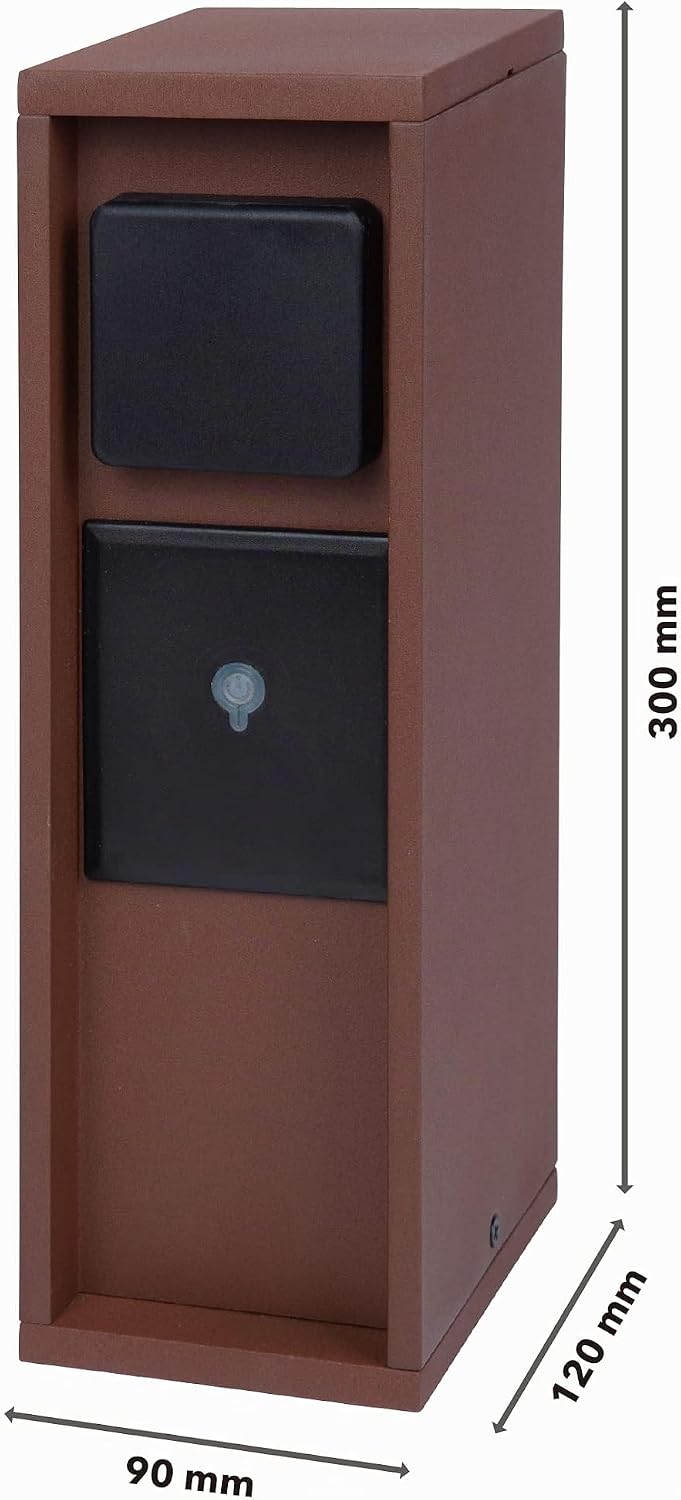 BOLD Pado smarte Aussen-Steckdose-Garten Steckdosen-Säule 3Fach Stecker Rost (Smart Home (iOS &amp; Andr