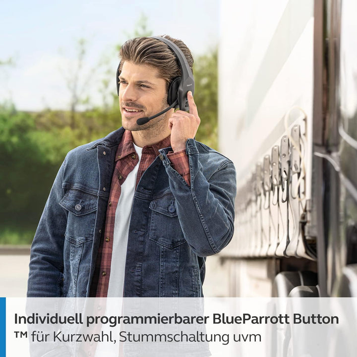 Jabra BlueParrott S650-XT Wireless Headset - 2in1 Convertible Stereo zu Mono Kopfhörer - 4 integrier
