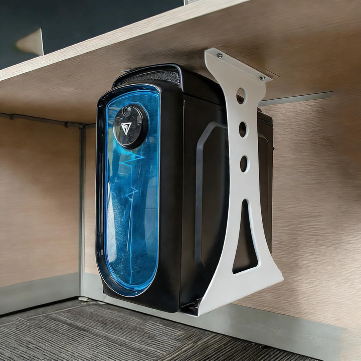 PC Halterung unter Schreibtisch, höhenverstellbar & universell, platzsparende Aufhängung bis 30 kg T