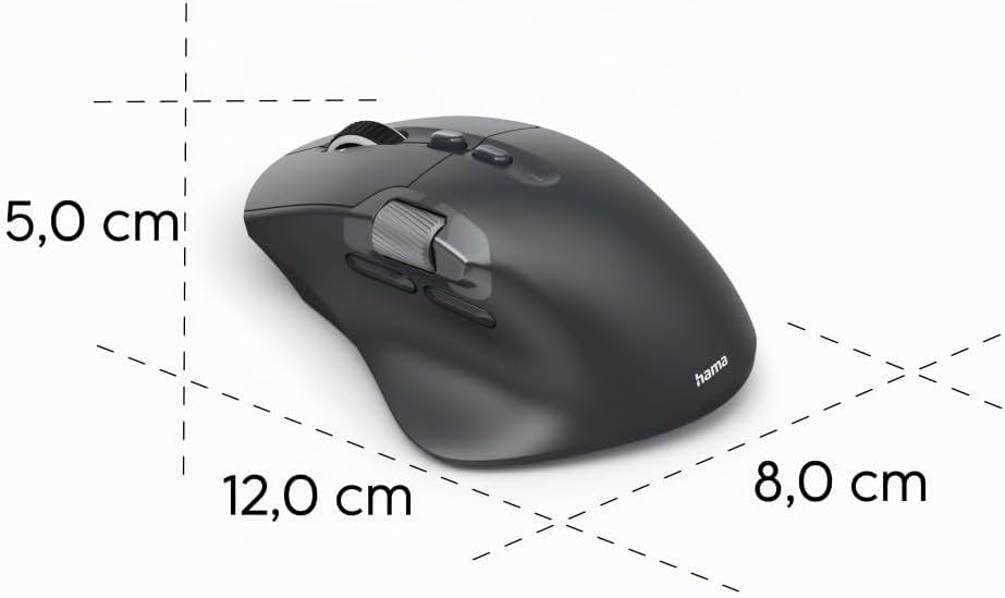 Hama Maus kabellos, wiederaufladbar, Bluetooth/Funk (Multi Device, optische Maus ohne Klickgeräusch,