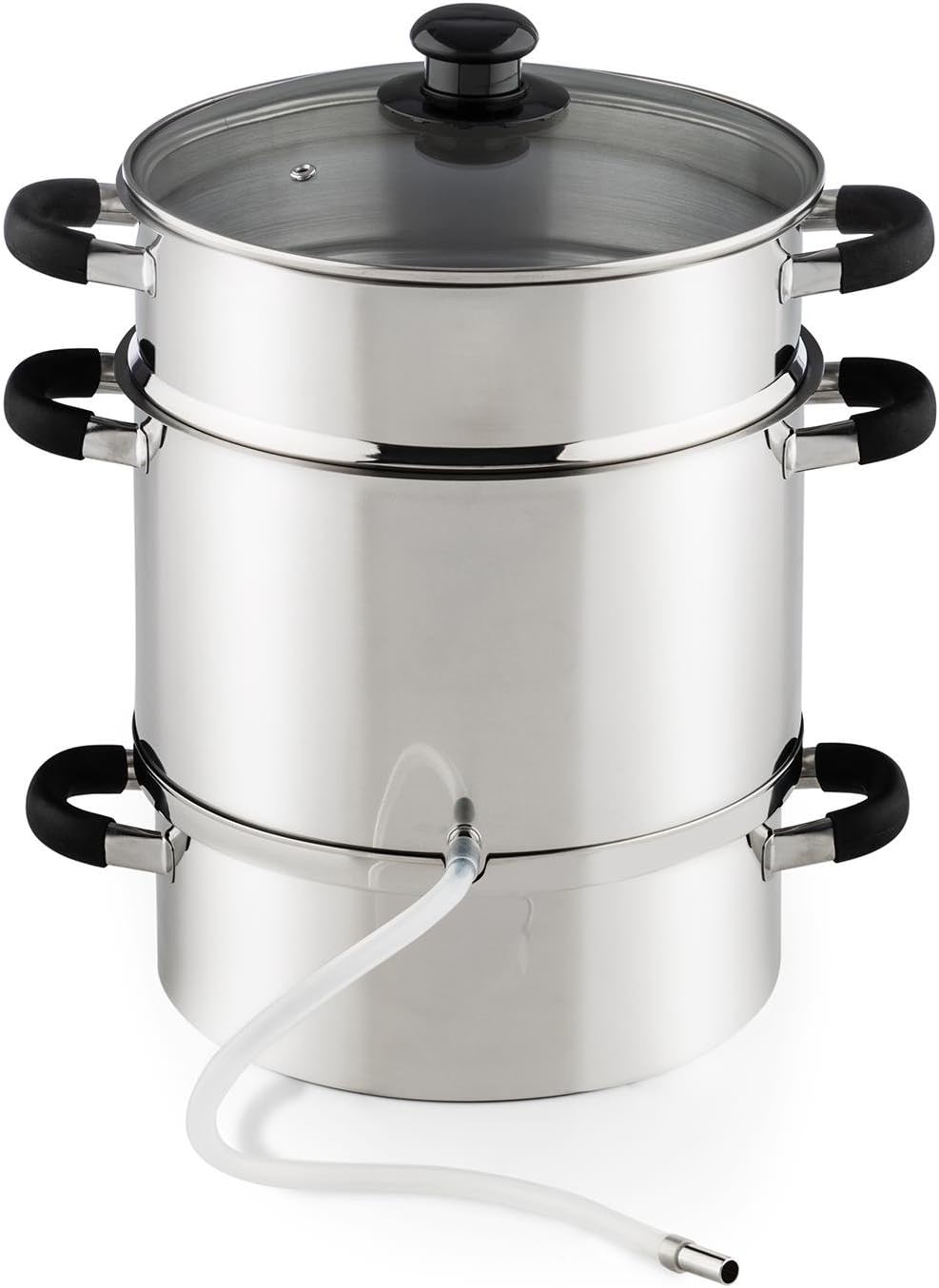 Klarstein Applebee - Elektrischer Dampfentsafter, Edelstahl Fruchtentsafter, 1500 W starkes Heizelem