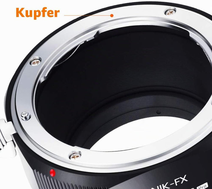 K&amp;F Concept M11115 Nikon-FX Hochpräziser Adapterring Objektivadapter für Nikon AI/F Mount Lens to Fu