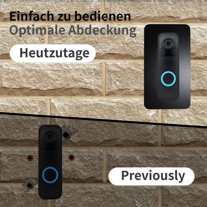 Edelstahl Blende für Blink Videotürklingel, Video-Doorbell Halterung – Robuste Halterung und Zubehör