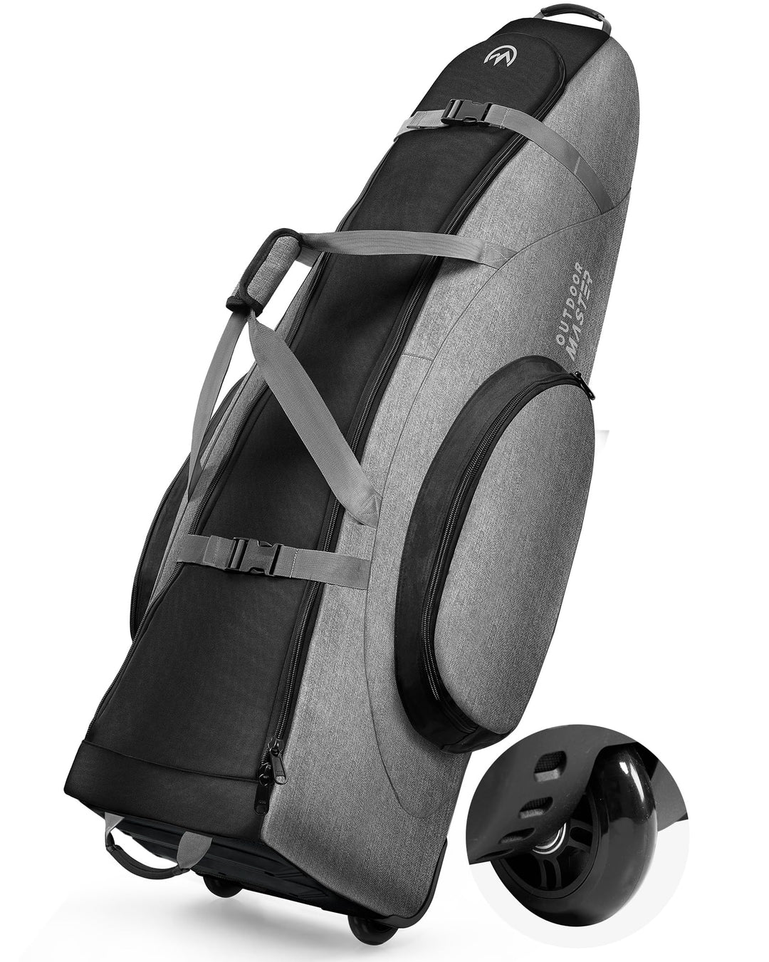 OutdoorMaster Gepolstert Golf Reisetasche mit Verstärkte Räder, 900D Heavy Duty Oxford Abriebfestigk