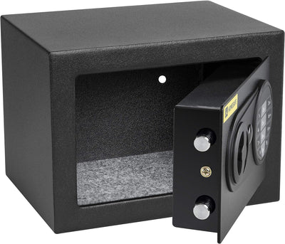Homesafe HV17E Tresor Safe mit Elektronischem Schloss, 17x23x17cm (HxWxD), Carbon Satin Schwarz, 17x