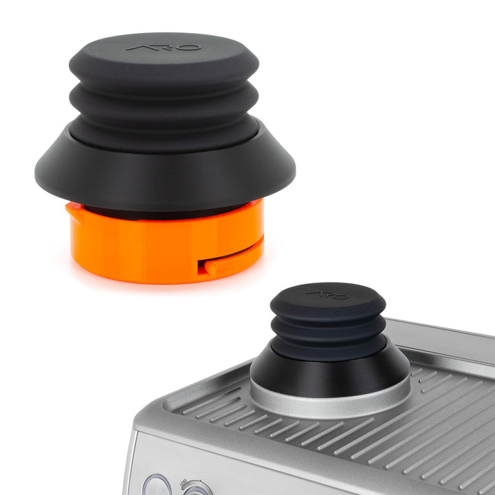 ARO Espresso™ Einzeldosis-Trichter mit Silikonbalg und Anti-Popcorn-Gewicht, kompatibel mit Breville