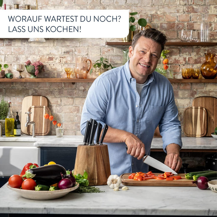Jamie Oliver by Tefal K26701 Kochmesser 20 cm | hohe Schneideleistung | unverwechselbares Design | w