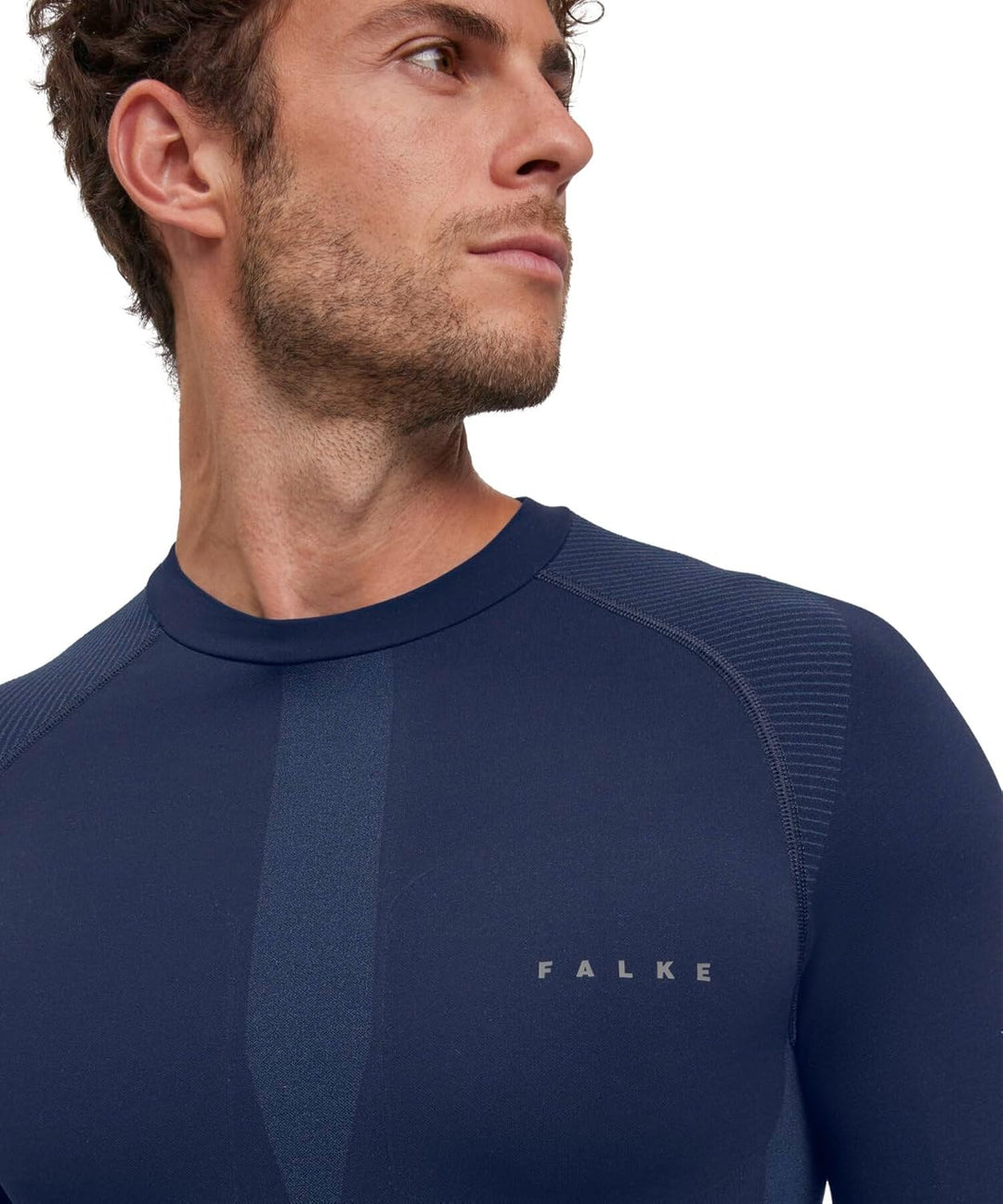 FALKE Herren Warm Round Neck Funktionsshirt Langarm für milde bis kalte Temperaturen warme Funktions