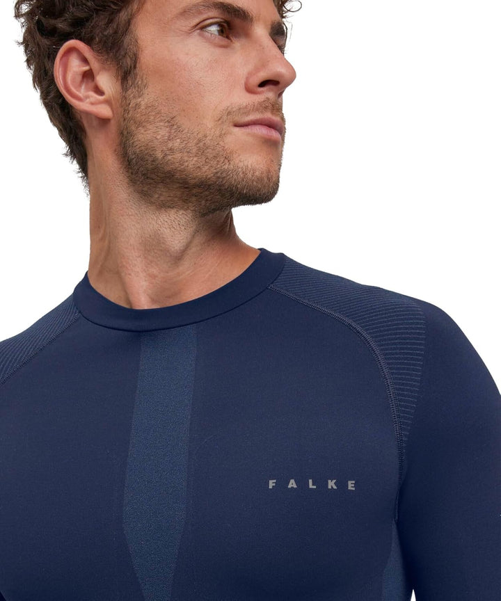 FALKE Herren Warm Round Neck Funktionsshirt Langarm für milde bis kalte Temperaturen warme Funktions