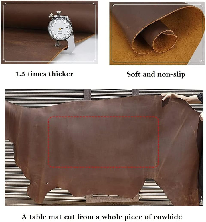 Contacts Echtes Leder Laptop Schreibtisch 40X60 cm Pads & Blotters Mauspad Tischmatte Kaffee (S), S