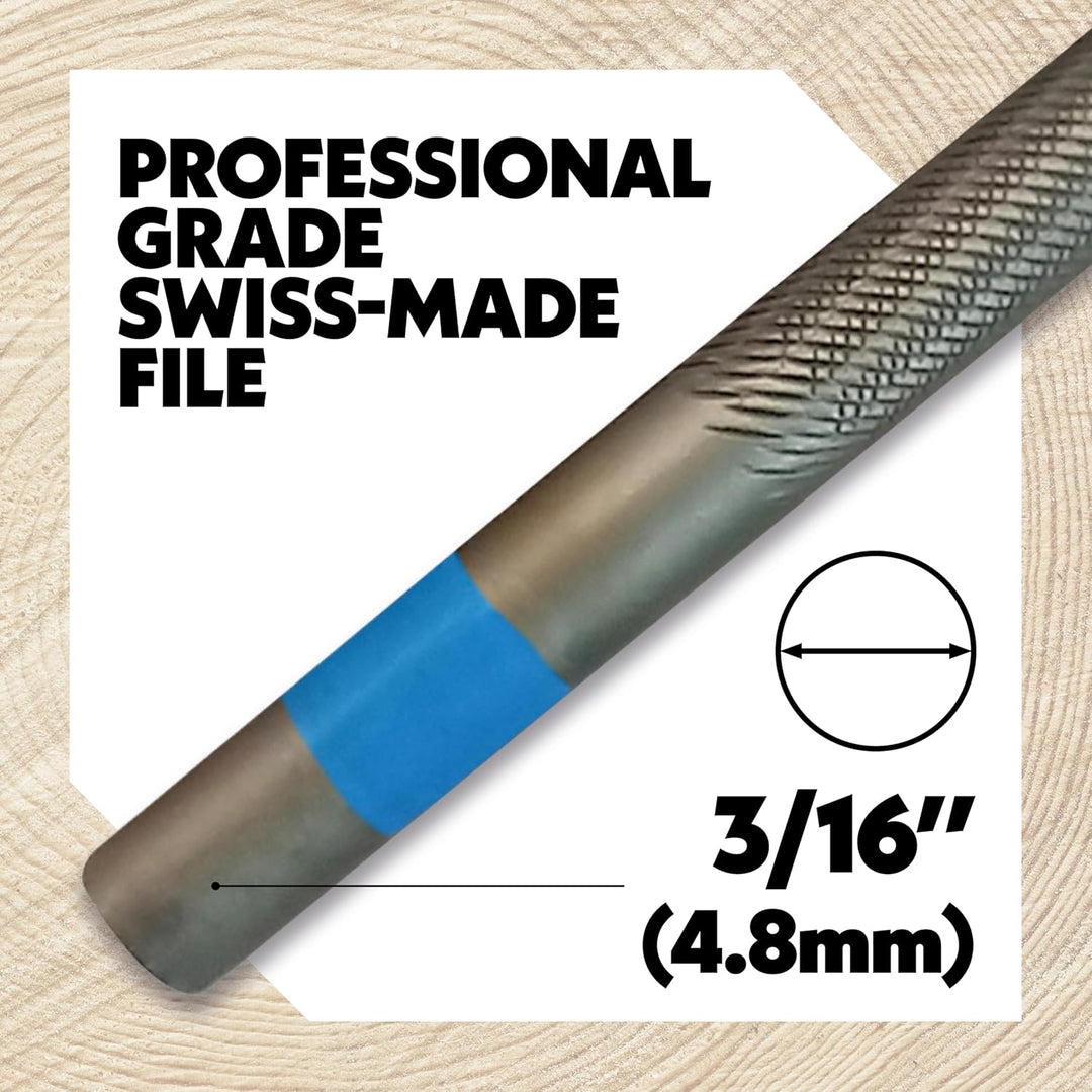 Oregon 70503 Rundfeile für Sägeketten 4,8mm 325 1,3mm 1,5mm u. 1,6mm Nut 12 Stück 4.8 Mm 3/16-4.8mm