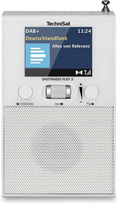 TechniSat DIGITRADIO Flex 2 - DAB Steckdosenradio (DAB+ Radio, UKW, Audio Eingang, USB Ladefunktion,