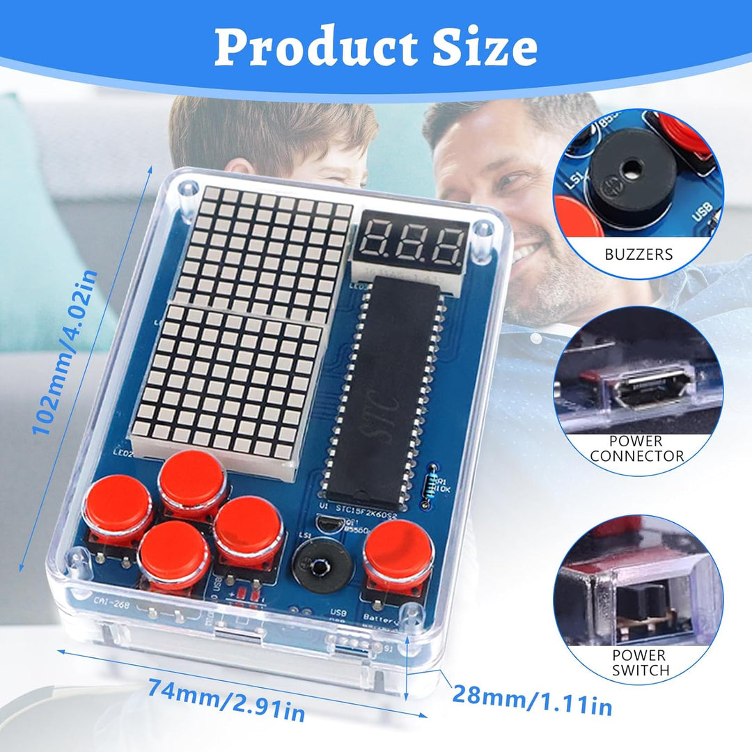 DIY Spielekonsole Löt Bausatz Elektronik Baukasten DIY Games Console Handheld Kit Lötübungsset für S