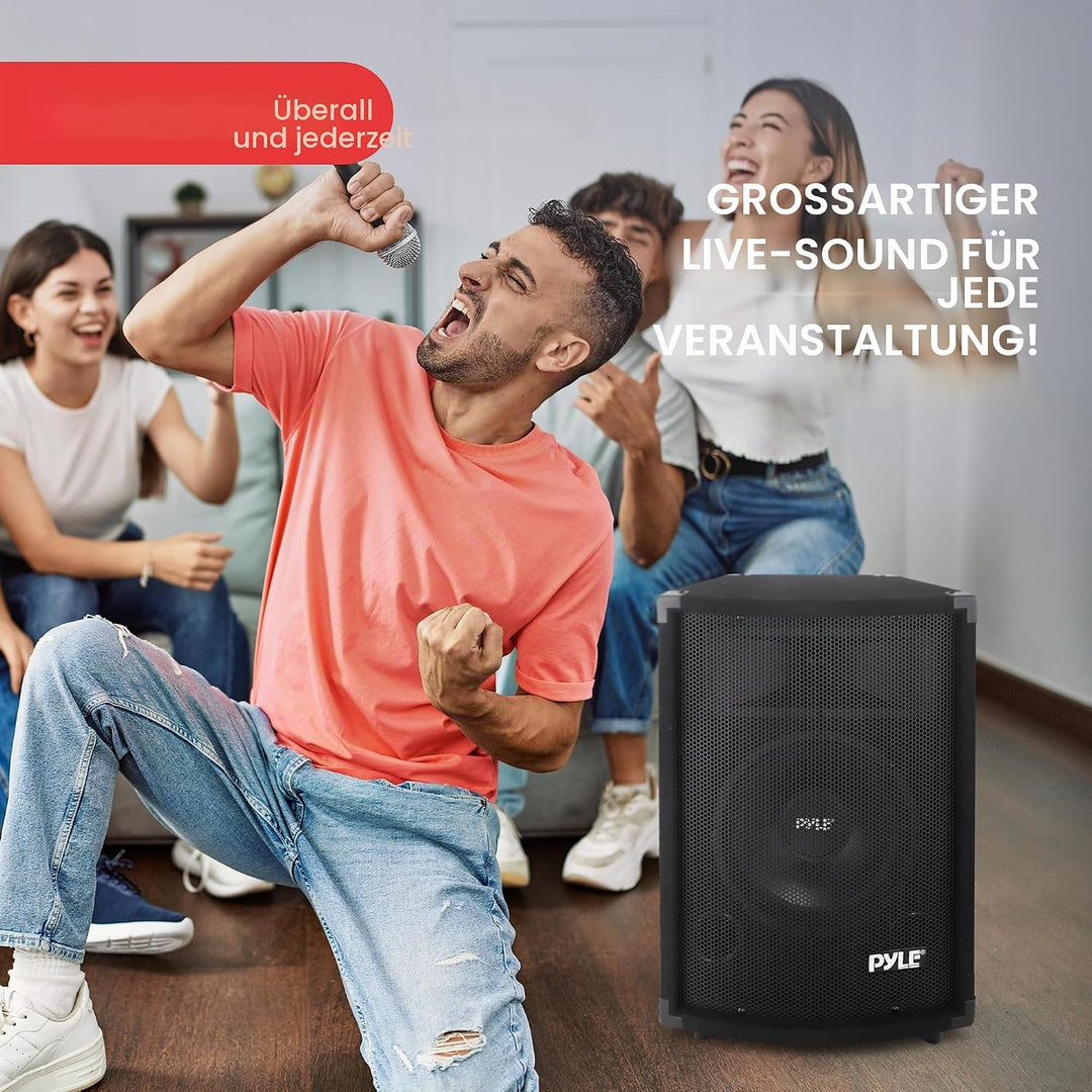 PylePro 500W Lautsprecher Passiv mit 10" Subwoofer – 2-Wege Soundsystem für Auto, DJ, Bühne & Heimki