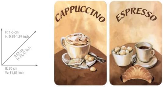 WENKO Herdabdeckplatte Universal Kaffee, 2er Set Herdabdeckung für alle Herdarten, Gehärtetes Glas,