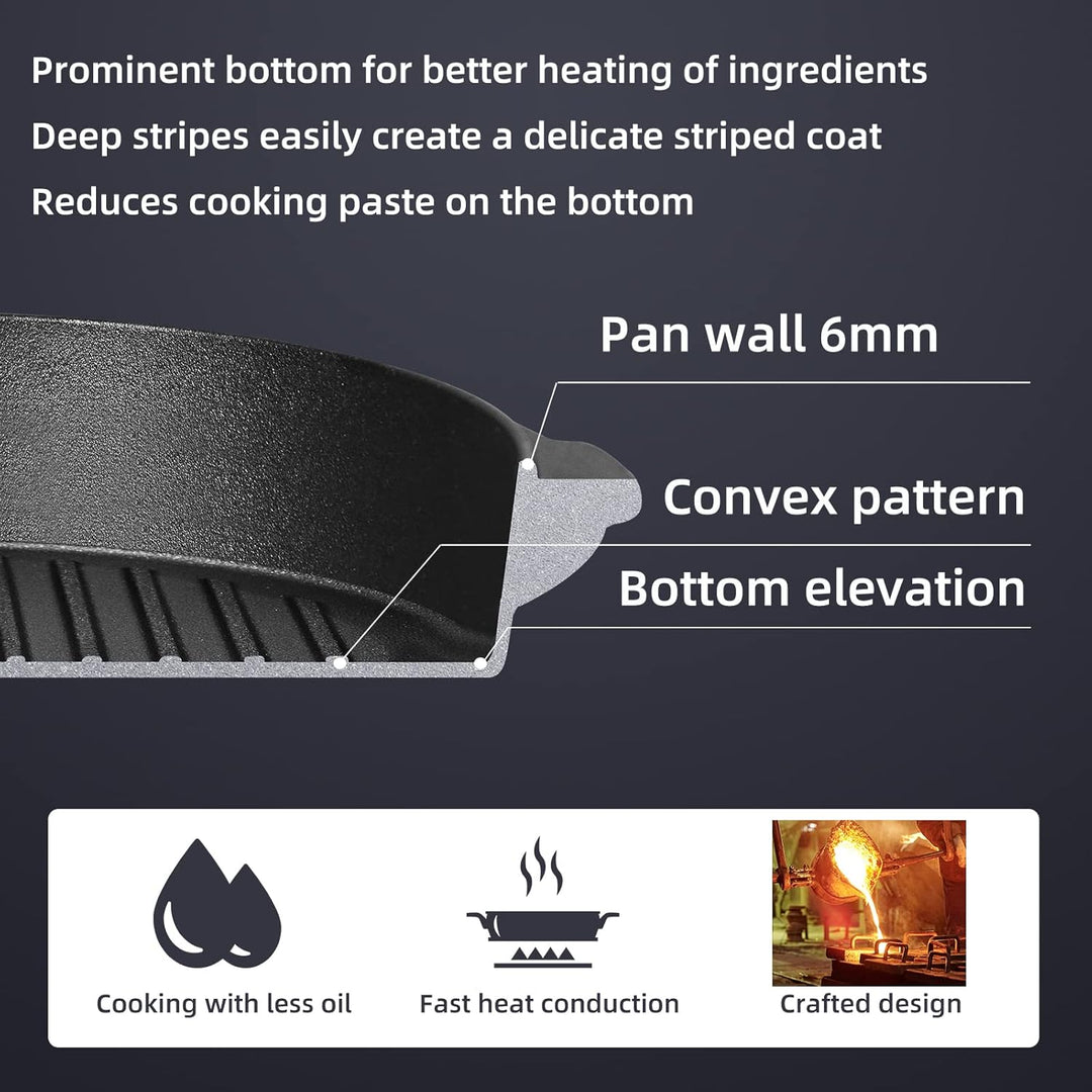 CCLIFE Dutch Oven Set 4/6/9 Liter Gusseisen Grilltopf mit Feuertopf Gusseisen Topf für Grill Camping
